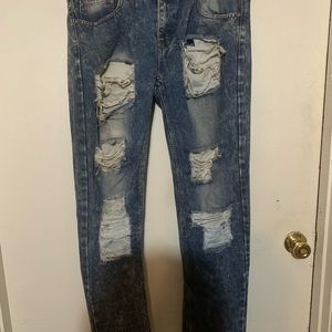 Mens distressed jeans